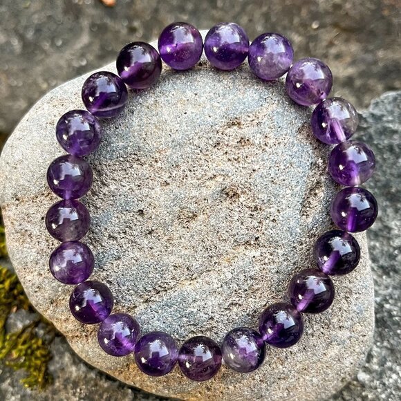 Amethyst Gemstone Bracelet Handmade - Picture 1 of 6